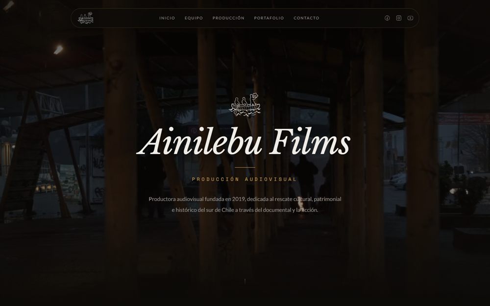Portada del sitio de Ainilebu Films