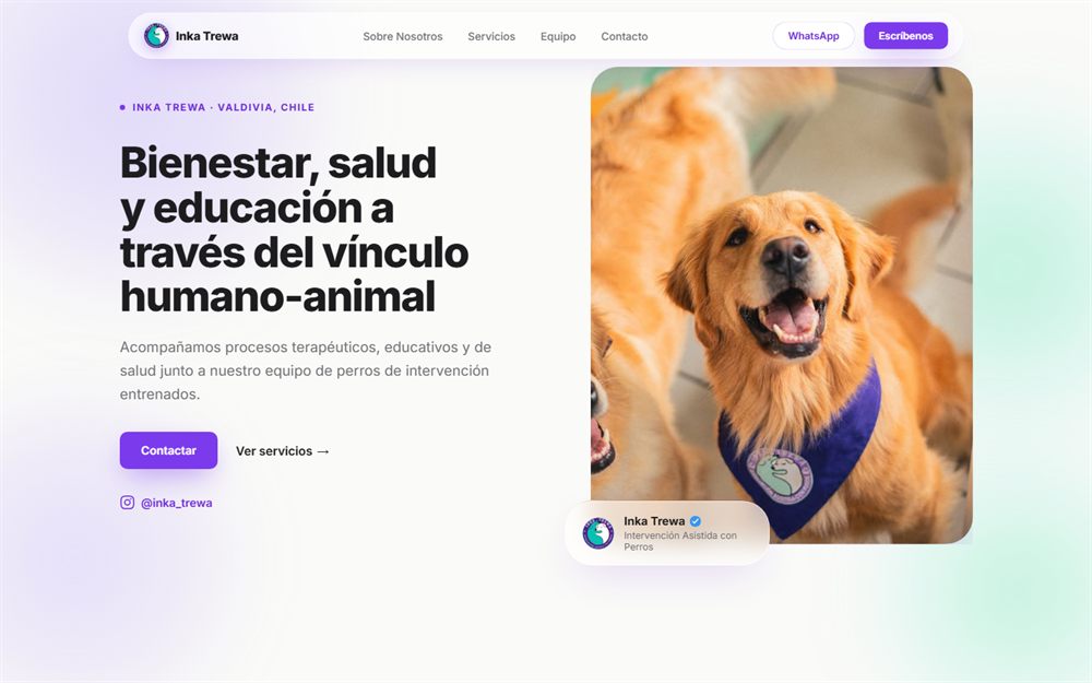 Portada del sitio de Inka Trewa